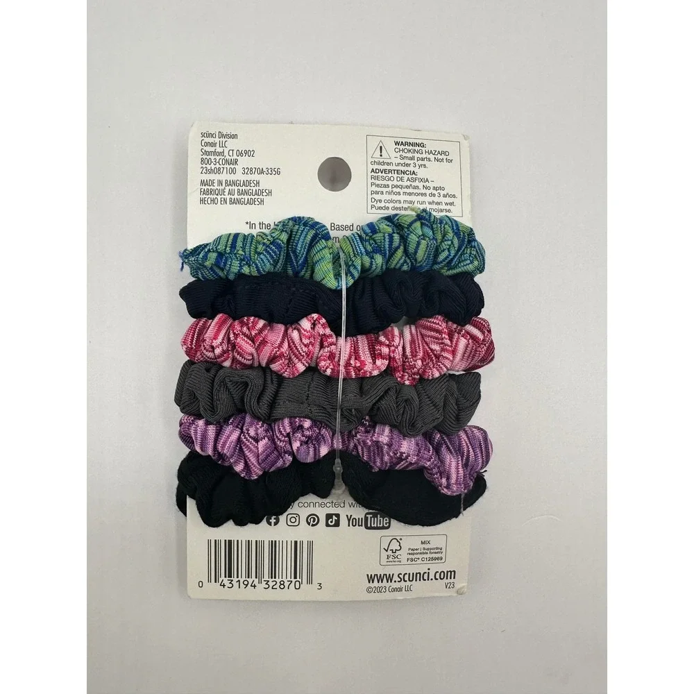 Scunci The Original Scrunchie Hair Ties Accessories for‎ Women (6 Pcs)